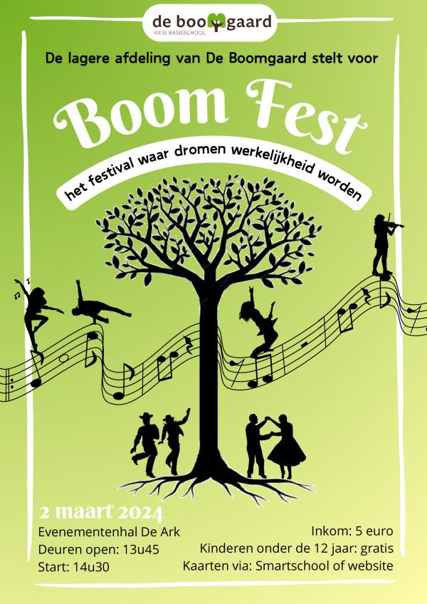 Affiche schoolfeest Boom Fest